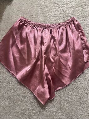 Satin pajama shorts